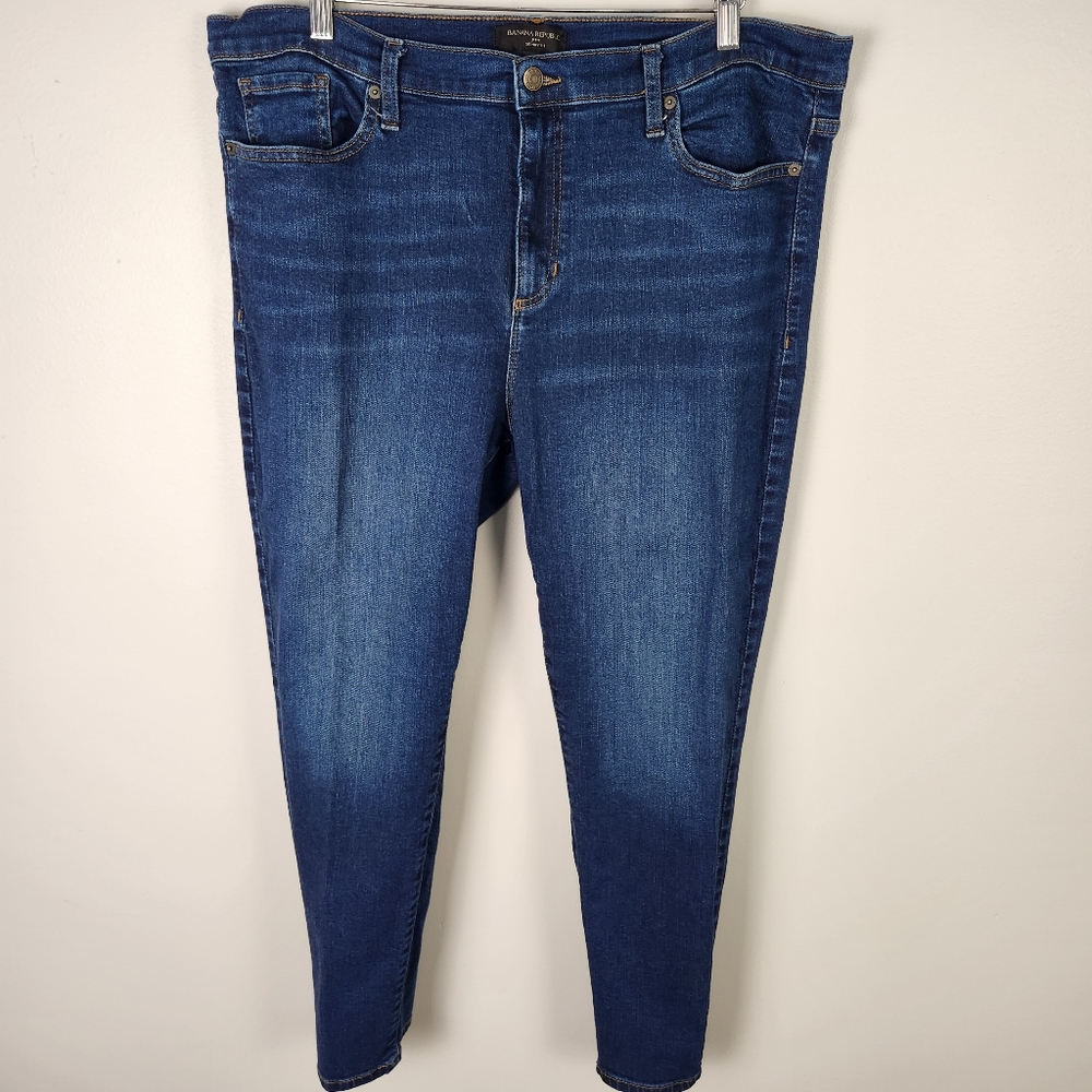 EUC Banana Republic Dark‎ Wash Skinny Leg Slim Fit Jeans Size 31/18 #0568 - Picture 4 of 15
